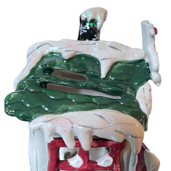 Blue Sky Clayworks Frosty Skate Rental Candle House by Heather Goldminc - 7" H - Picture 10 of 16